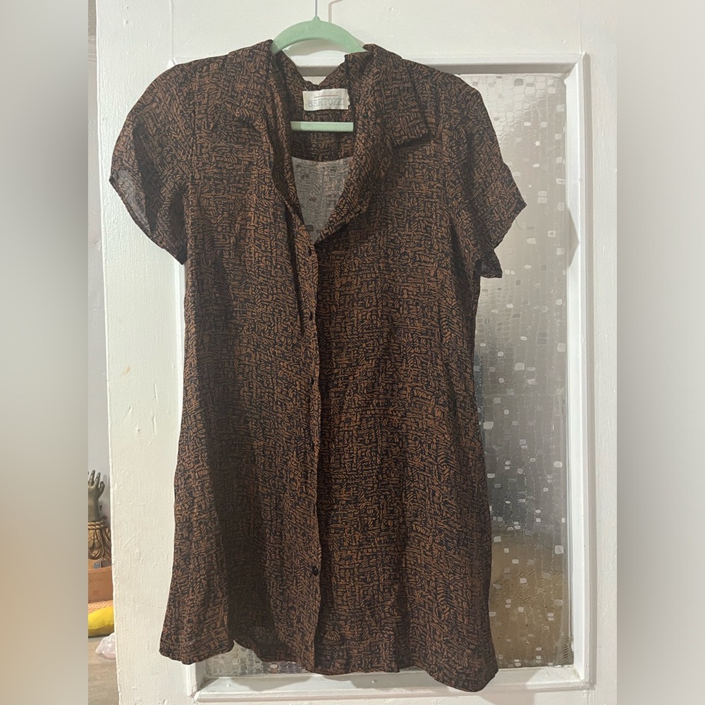 Vintage Linda Bertozzi Gauzy Shirt-Dress